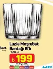 PAŞABAHÇE LUZİA MEŞRUBAT BARDAĞI 6'LI 350 CC